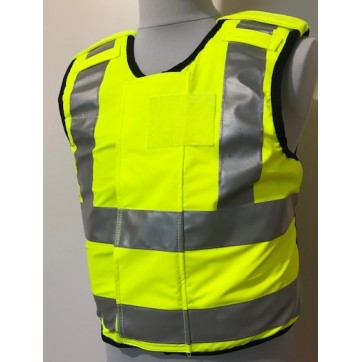 gilet tactique jaune fluo