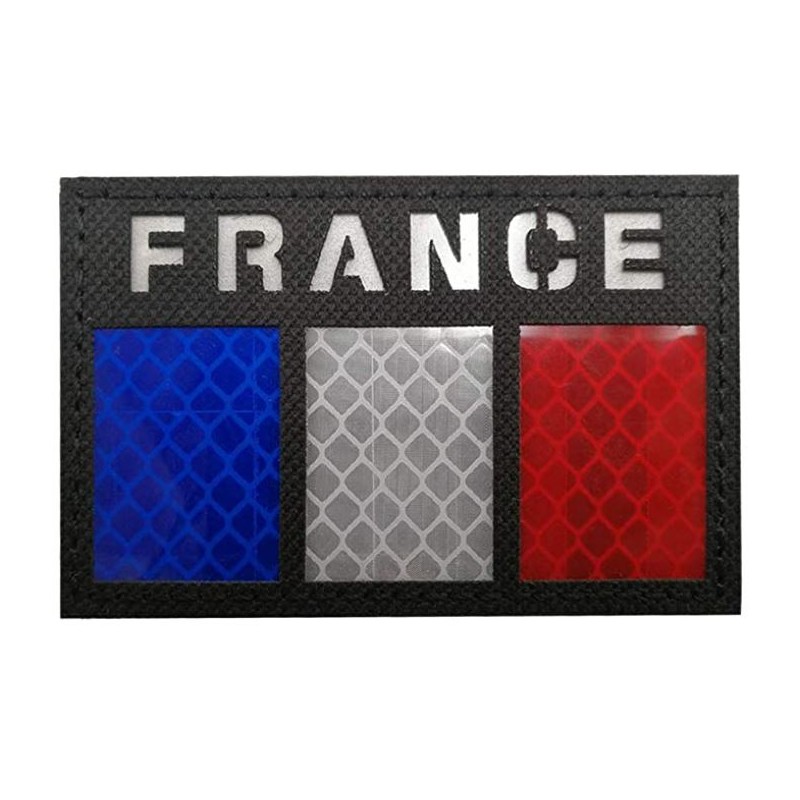 Ecusson plastique tricolore FRANCE - sur velcro