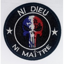 Ecusson velcro NI DIEU - NI MAITRE Accueil12,00 €