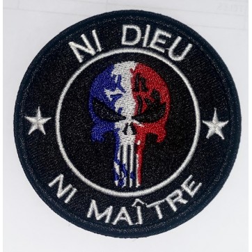Ecusson velcro NI DIEU - NI MAITRE Accueil12,00 €